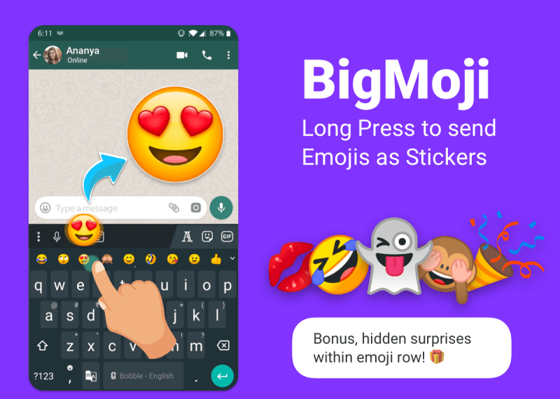 Bobble Keyboard Emoji Maker - Best Emoji Maker Apps and Tools to Make Your Own Emoji
