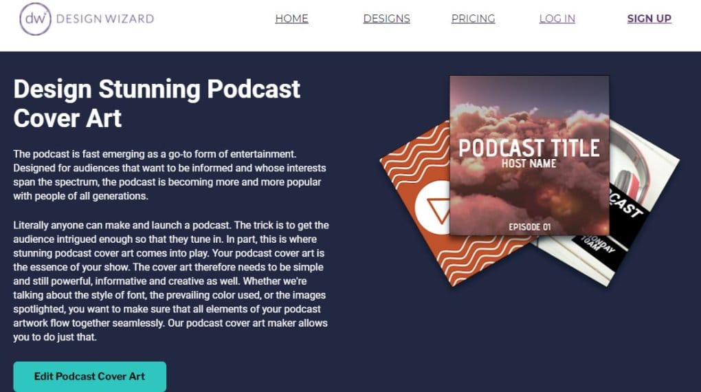 DesignWizard Podcast Cover Art Maker - Best Podcast Cover Art Maker Tools to Design Podcast Cover