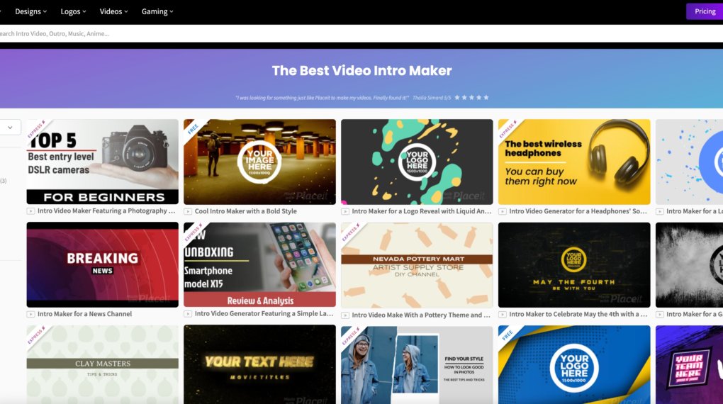 Placeit Intro Video Maker - Best YouTube Intro Maker to Make a YouTube Intro Video