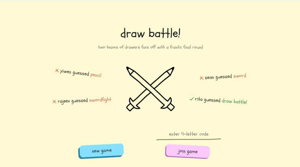 pictionary online game with friends