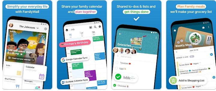 FamilyWall Happy Organization - Best Family Calendar Apps to Create Family Calendar