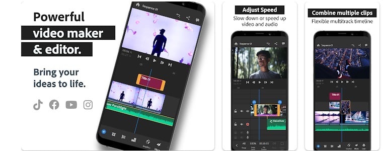 Adobe Premiere Rush - Best Cinematic Video Editor Apps to Edit Cinematic Videos
