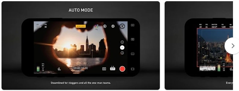 ProTake Mobile Cinematic Camera App - Best Cinematic Video Recording Apps to Record Cinematic Video