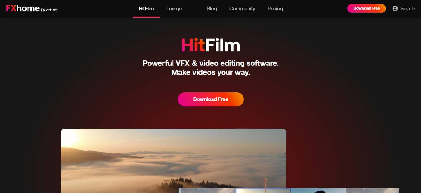 HitFilm Cinematic Video Editor - Best Cinematic Video Editor Software to Make Cinematic Videos