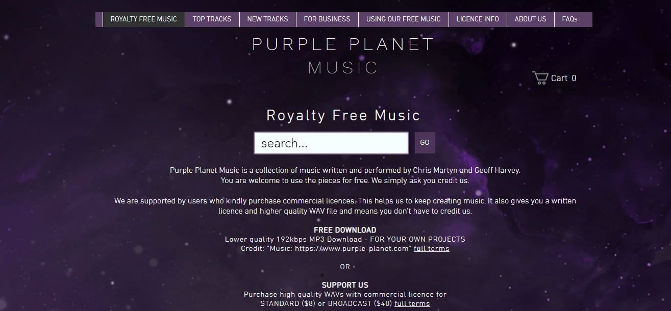 Purple Planet Podcast Music Download Site - Best Podcast Music Sites to Get Music for Podcast
