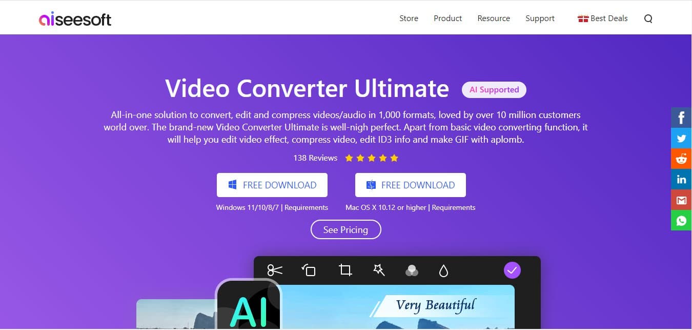 Aiseesoft AI Video Upscaling Software - Best AI Video Upscaling Software for Upscaling Videos using AI