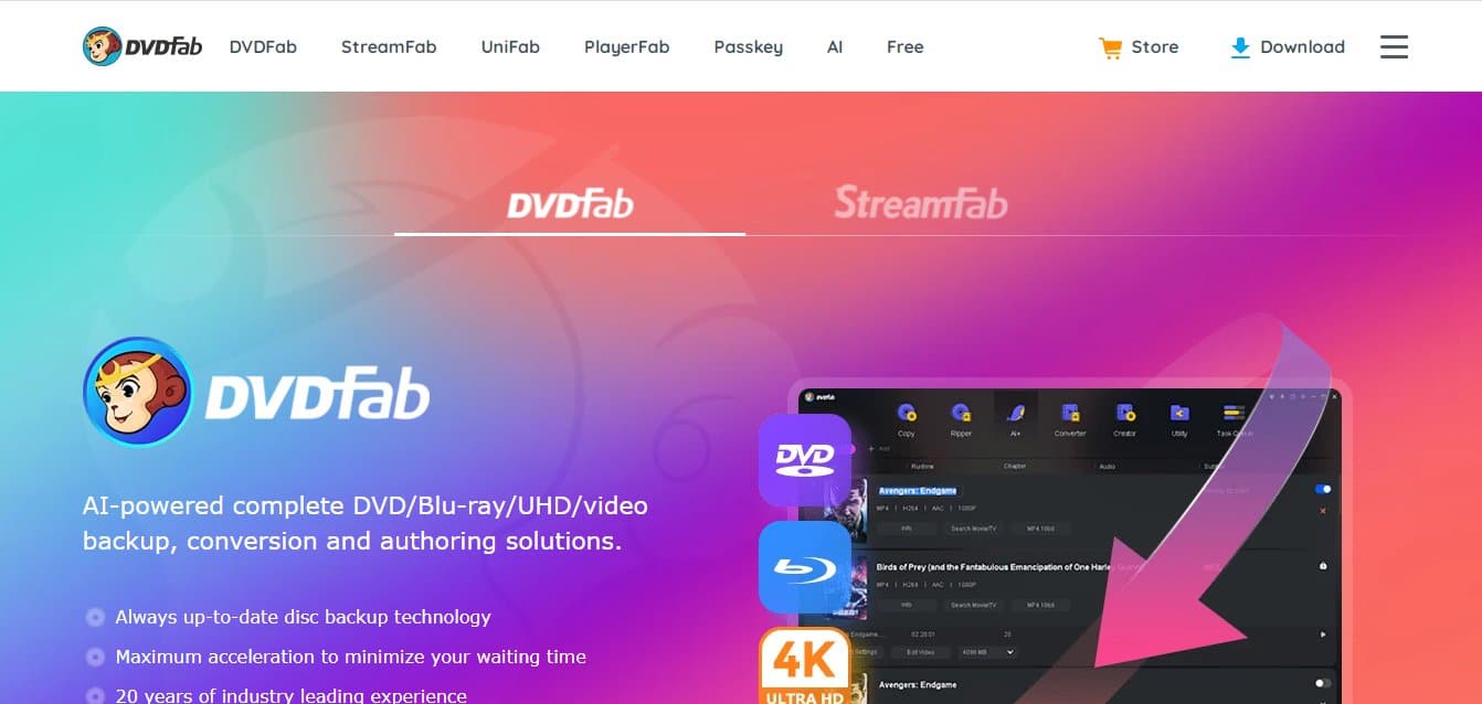 DVDFab AI Video Upscaling Software - Best AI Video Upscaling Software for Upscaling Videos using AI