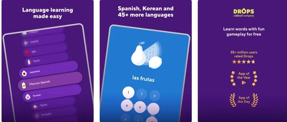 Drops Language Learning App - Best Language Learning Games for Language Learning