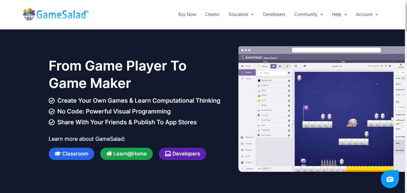 GameSalad Game Maker - Best Free Game Programming Software to Develop Your Own Games