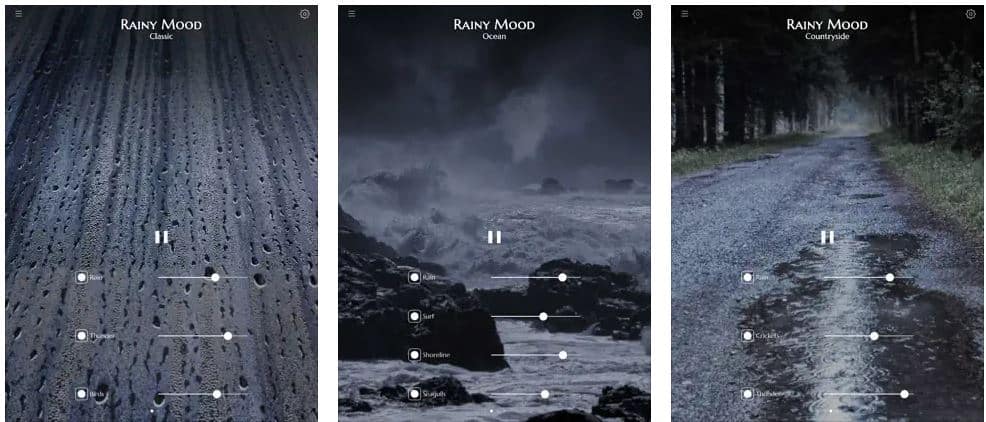 Rainy Mood White Noise Relaxing Sound App - Best White Noise Apps for iPhone