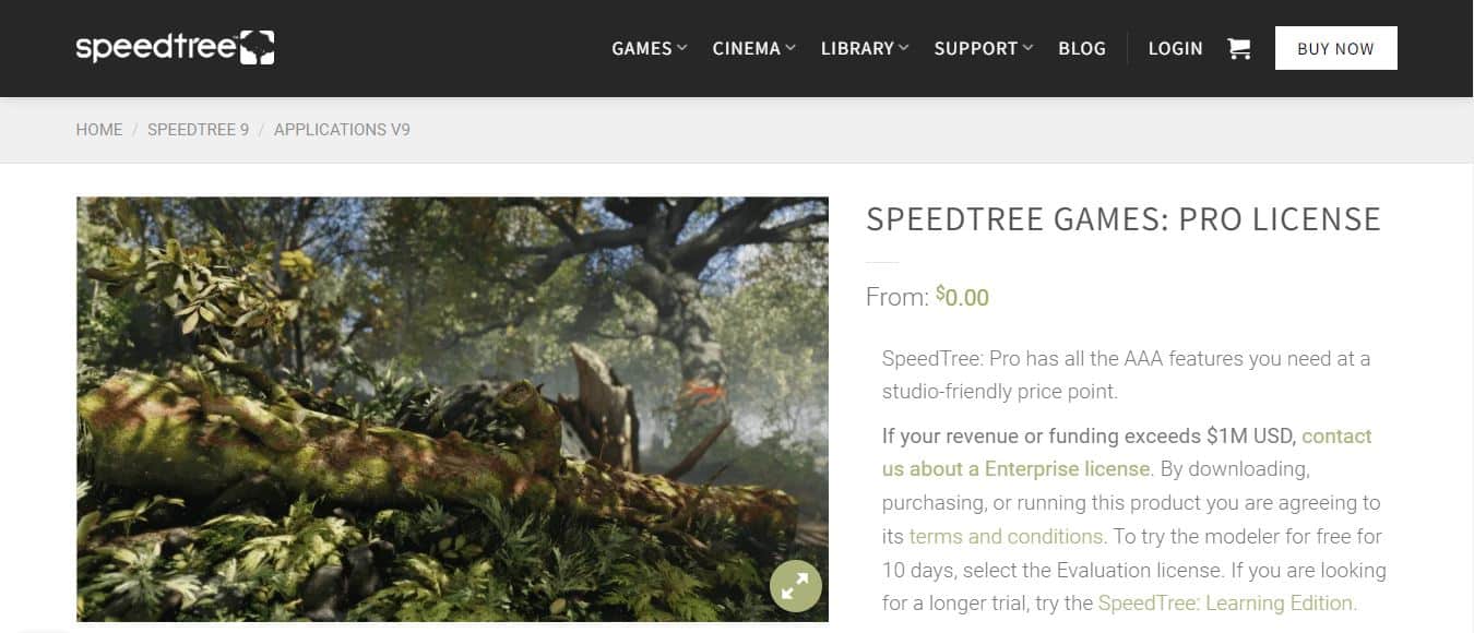 SpeedTree Game Debugging Software - Best Free Game Programming Software to Develop Your Own Games