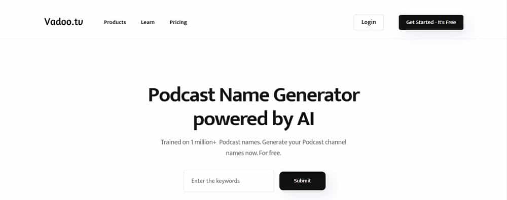 Vadoo tv - Best Podcast Name Generator for Business Name Ideas
